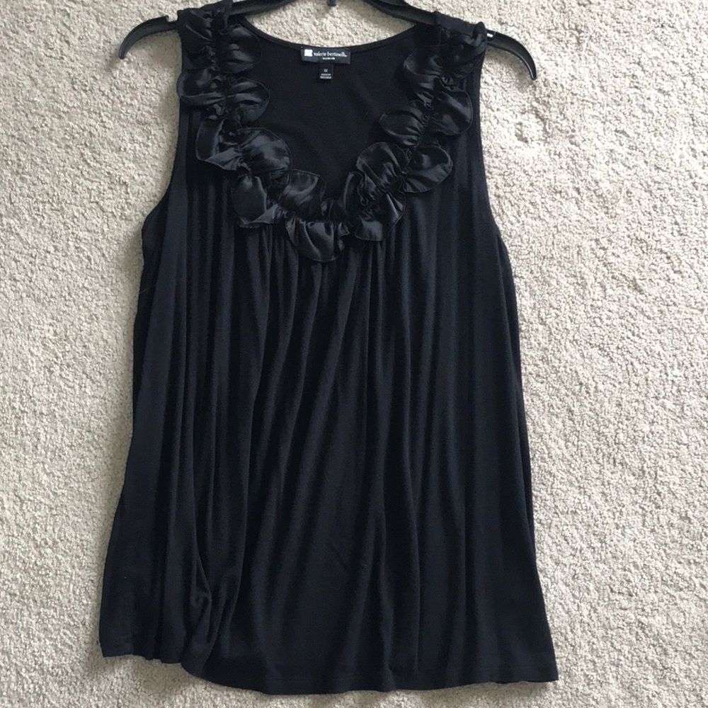 Valerie Bertinelli Black Sleeveless Blouse Sz 1X